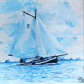 Nico en bleu sur maud blom