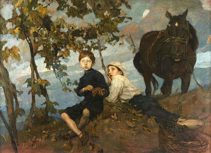 Autumn, Ettore Tito by Masterful Masters