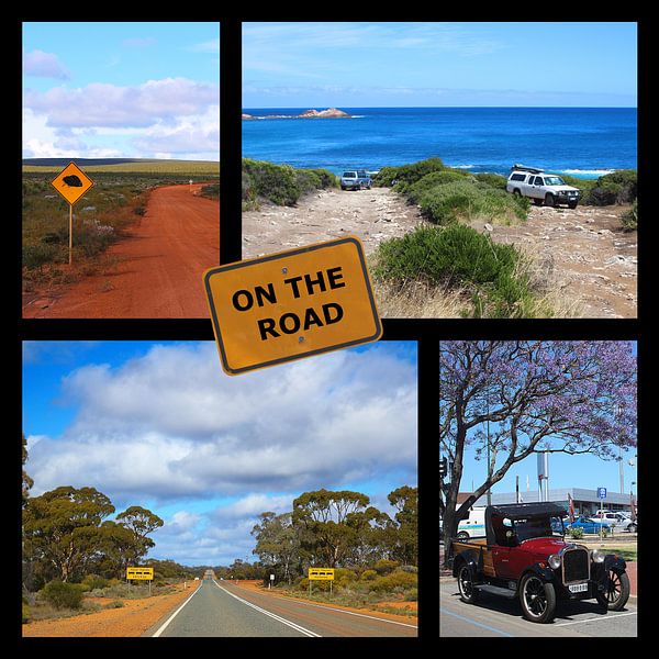 Collage - On The Road In Australia von Ines Porada