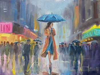 Rainy Elegance on the Champs-Élysées