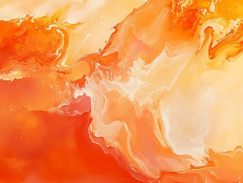 Tangerine Twist, Abstract draaikolk van mandarijn kleur wolk