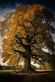 Majestueuze herfst eik