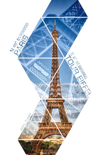 Koordinaten PARIS Eiffelturm von Melanie Viola