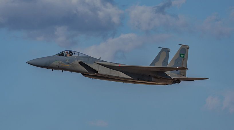 Saudi Boeing F-15 Eagle during airshow. by Jaap van den Berg