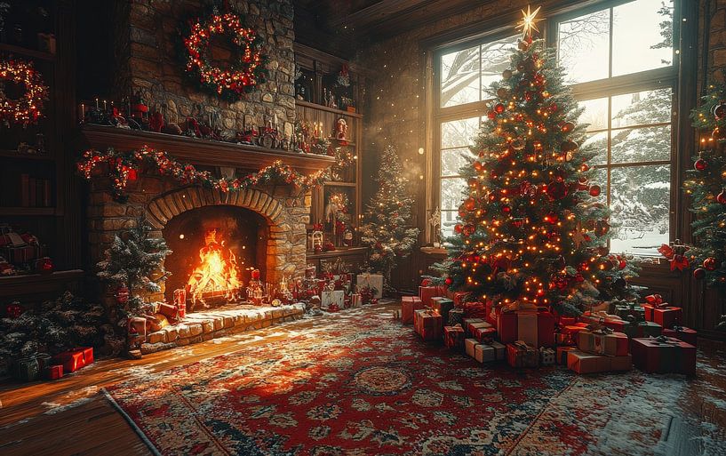 Gezellige kerst woonkamer van Lufy