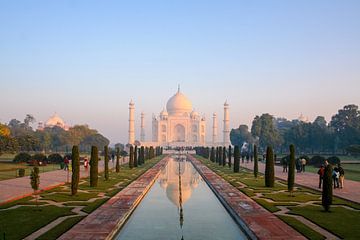 Taj Mahal op een vroege ochtend van Martijn