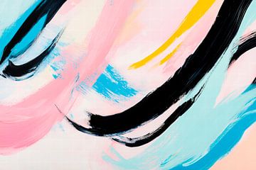 Colourful abstraction - Dynamic strokes by Poster Art Shop