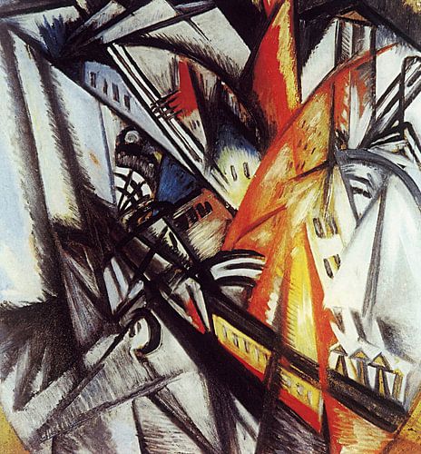 Olga Rozanova - Stad in brand