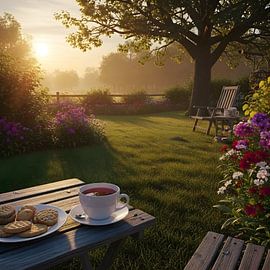 Hinterhof in der Goldenen Stunde von Regan Frederick