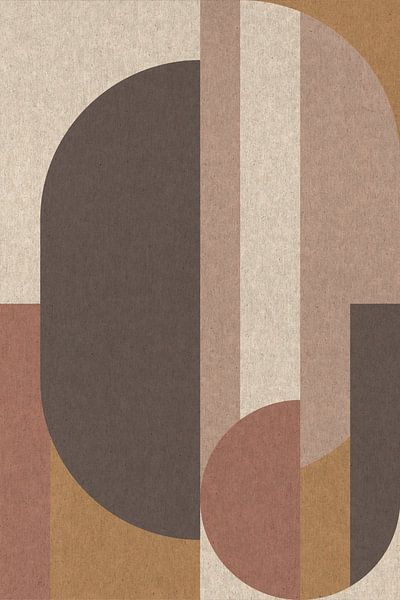 Retro Geometric Shapes in Earth tones no. 1 by Dina Dankers