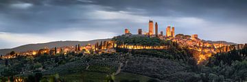 Sfeervol San Gimignano in Toscane, Italië van Voss Fine Art Fotografie