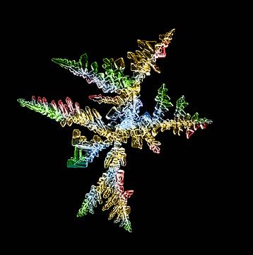 Glace-art-cristal de glace-coloré