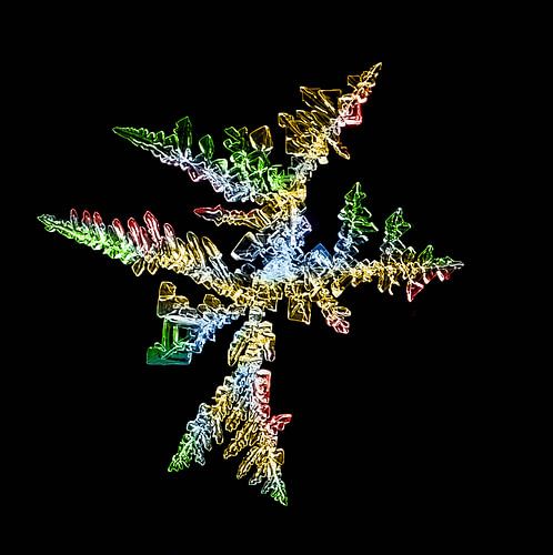 Ice art ice crystal coloured by Klaartje Majoor