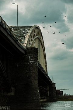 Waalbrug in vogelvlucht van Jorik Rap