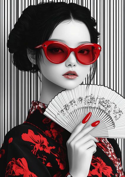 Rote Reflexion von crack head