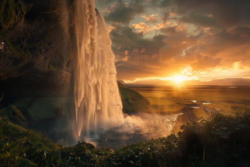 Goldene Stunde, Wasserfall von fernlichtsicht