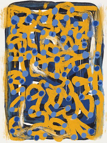 Abstract Blauw Polka Dot