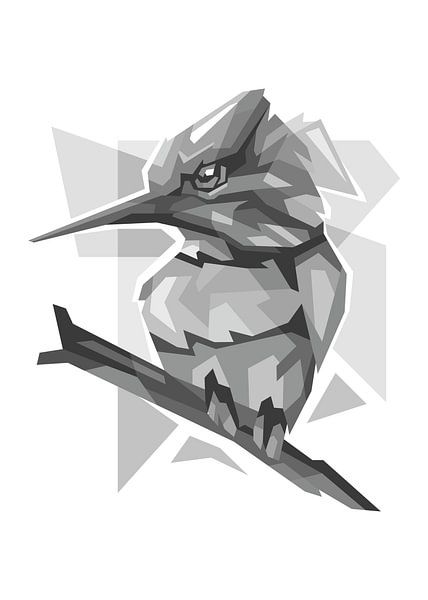 Niedlicher Vogel grau von Rizky Dwi Aprianda