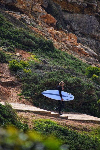 Surfer in Portugal by Maaike Hartgers