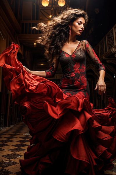 Dancing in the shadow of elegance by Klaus Tesching - Art-AI