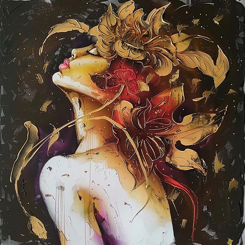 absurd abstract vrouwenportret