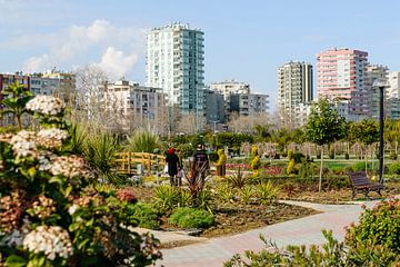 Adana stad vanuit het centrale park