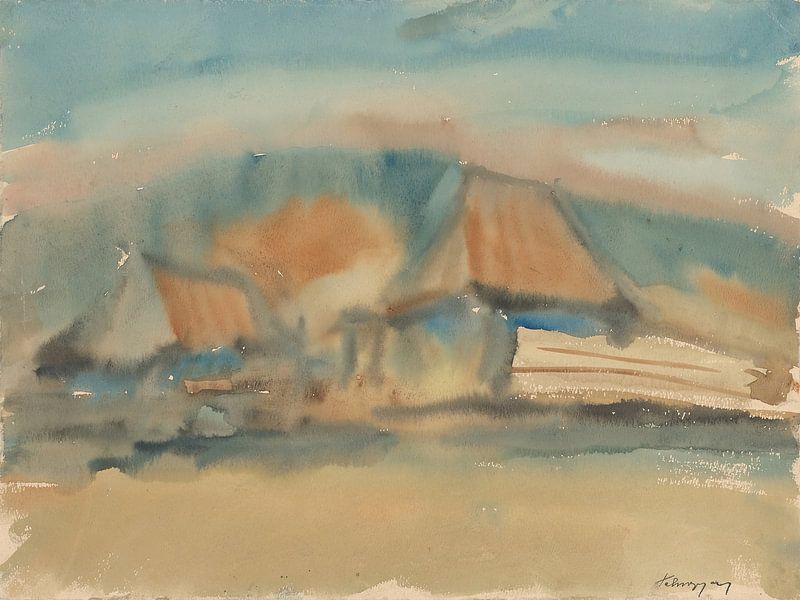 Hamlet in the Morning Mist (1929) by Zoltán Palugyay by Peter Balan