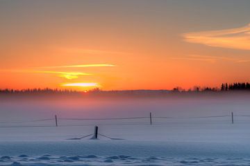 Sunset in Lapland van Michel Kant