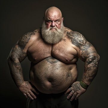 Grimmige man van BEARpictureart