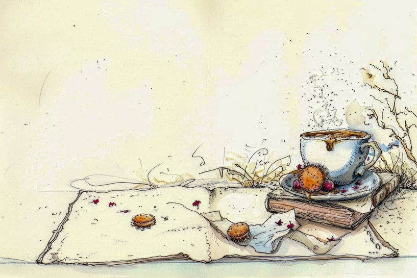 Drawing, still life -1 by Peter Pen Drawings and Paintings