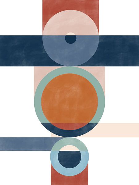 Geometrische Vormen Met Cirkels En Rechthoeken van Elena Ristova