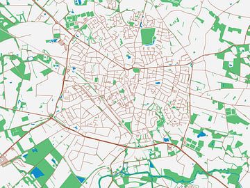 Kaart van Winterswijk in de stijl Urban Ivory van Map Art Studio