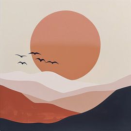 Dusk over the mountains by Poster Art Shop