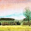 Landscape nature - watercolor painted by VK (Veit Kessler) by ADLER & Co / Caj Kessler