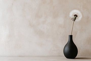 Minimalistisch vaasje met dandelion van Imperial Art House