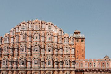 Hawa Mahal-paleis of Paleis van de Winden in de stad van Jaipur, India van Tjeerd Kruse