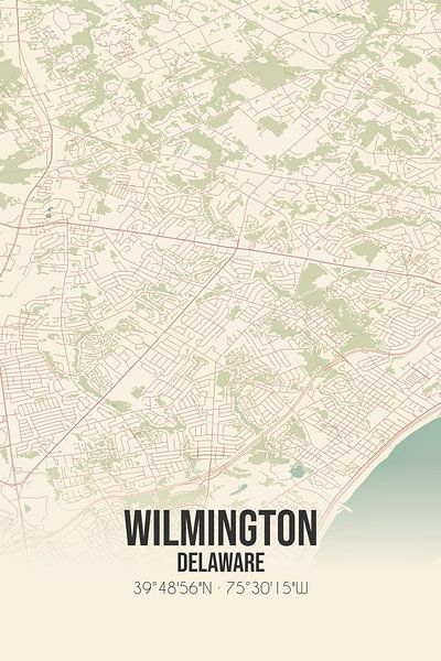 Vintage map of Wilmington (Delaware), USA. by Prints of Place