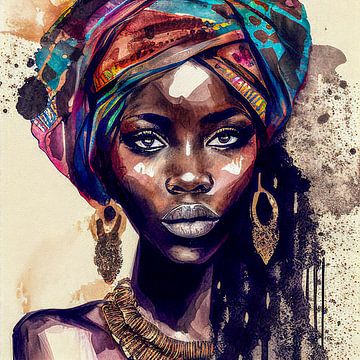 Portret van een Afrikaanse vrouw van Animaflora PicsStock