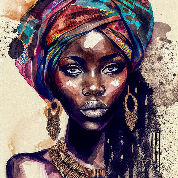 Porträt einer afrikanischen Frau von Animaflora PicsStock