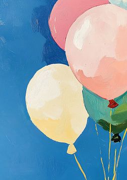 Balloons dopamine decor blue pink by Niklas Maximilian