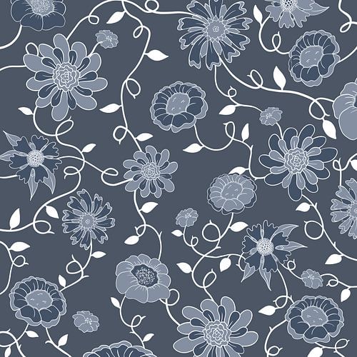 England in flowers - modern traditional pattern