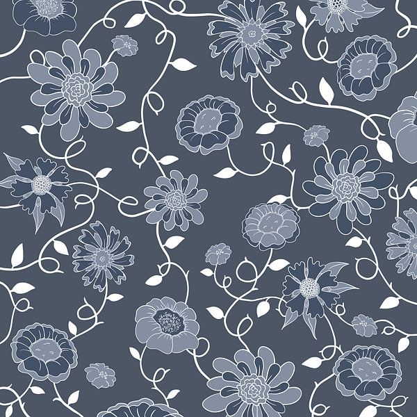 Angleterre en fleurs - motif moderne et traditionnel par Studio Hinte