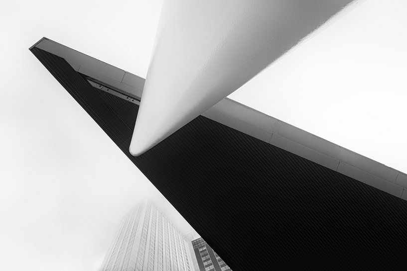 Abstracte lijnen en vormen in de stad (Rotterdam) van Chi