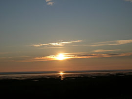 Coucher de soleil flamboyant à Emmerlev Klev, Danemark 1