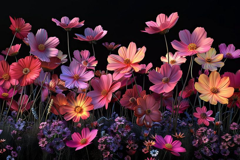 floral art on the wall by Egon Zitter