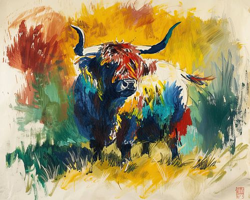 Schotse Hooglander abstract