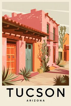 Tucson, Arizona Vintage Reisposter van Poster Art Shop