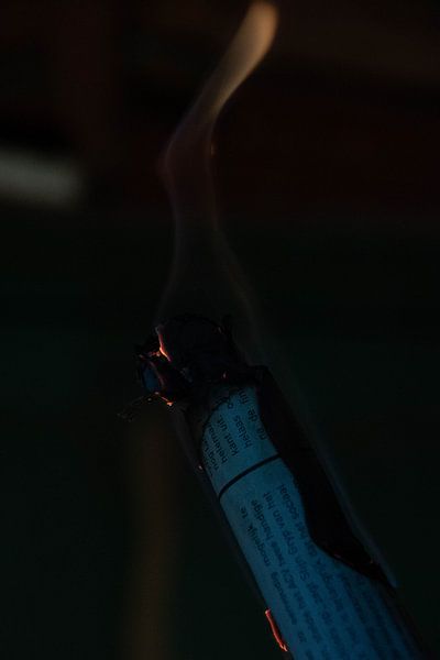burning paper by Simen Crombez