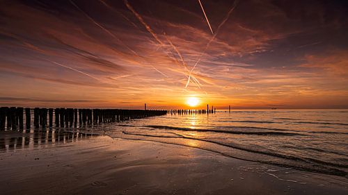 De adembenemende zonsondergang in Cadzand van Robby's fotografie