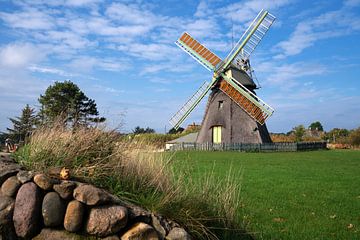 Windmühle von Nebel, Amrum, Deutschland von Alexander Ludwig